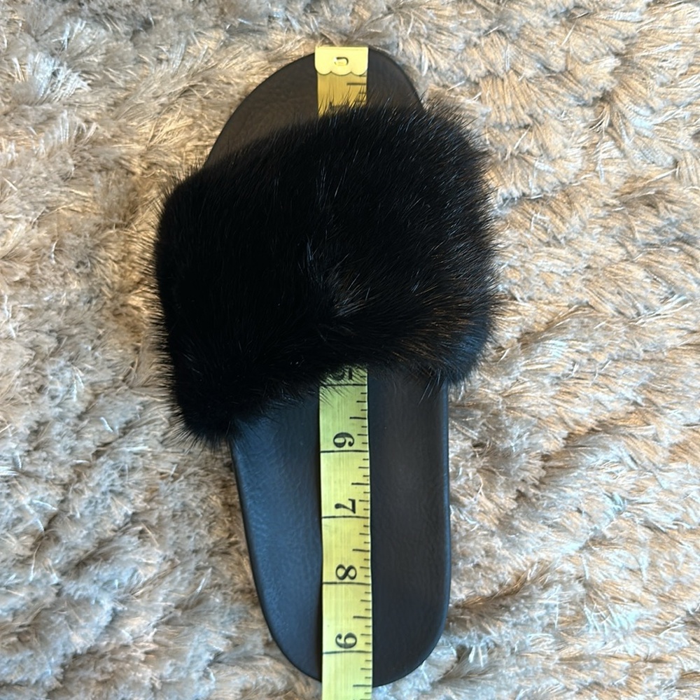 Givenchy Fur Slide Sandals; Black; Size 37 - Picture 11 of 12